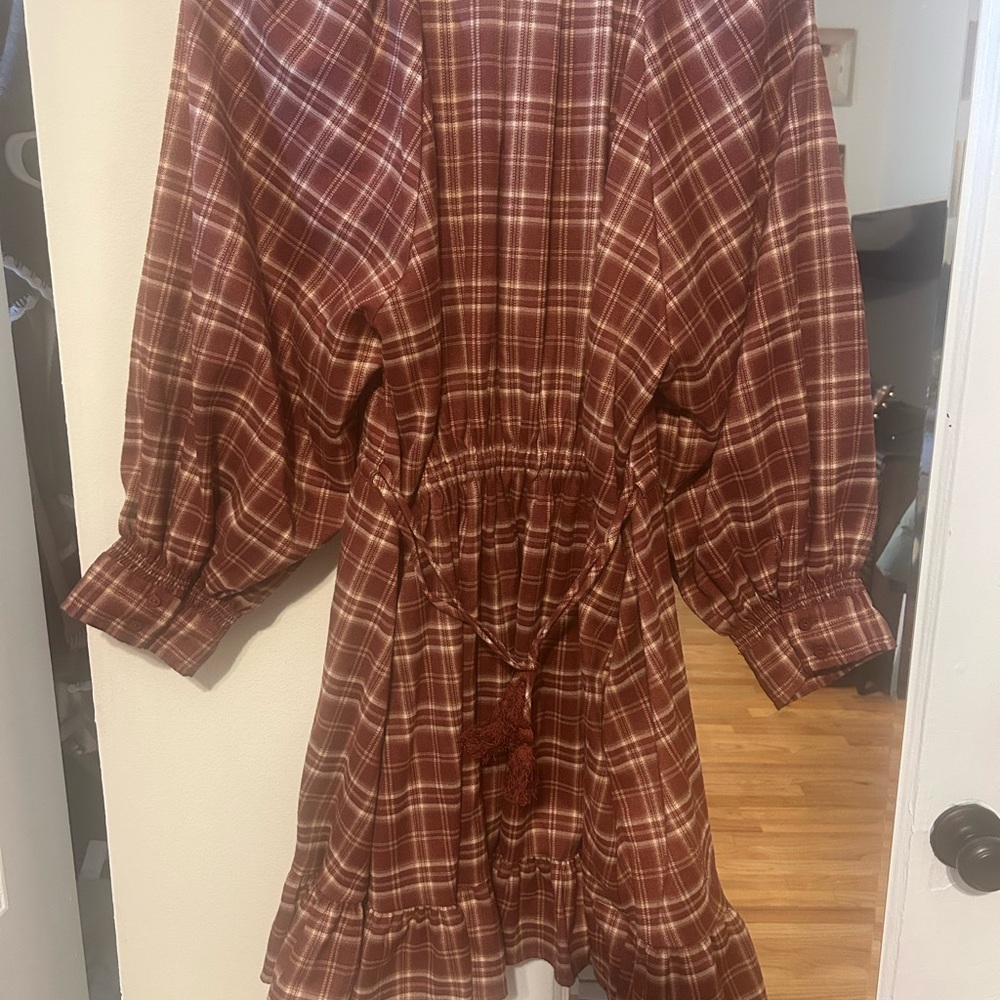 Plaid Dress in Red